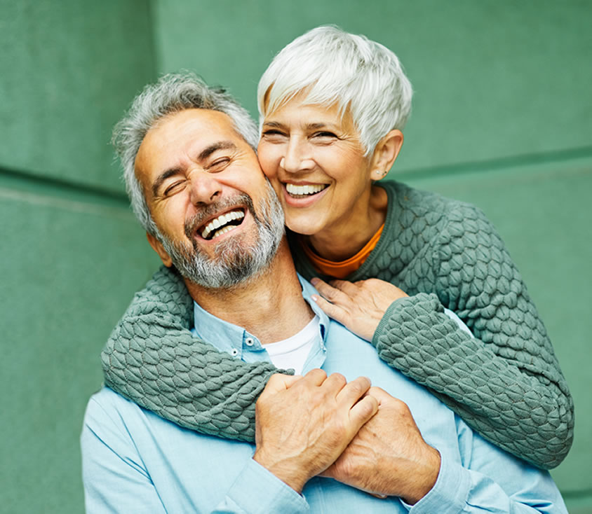 couple whose relationship is thriving because of hormone therapy